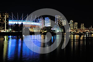 Night view of False creek