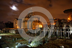 Night view of Foro romano