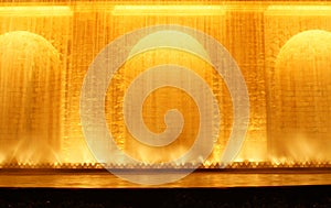 Night view of the fountain in Monjuic