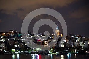 Night view of Galata district