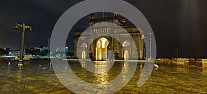 Night view of gate way of India