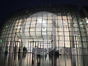Night View of Glass Architecture