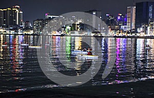 Night View of Gwangalli Beach, Busan, South Kroea, Asia