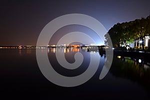 Night view of Hangzhou West Lake