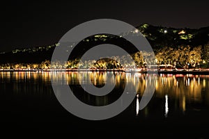 Night view of Hangzhou West Lake