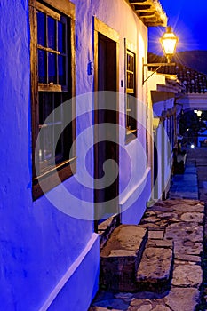 Night view of the historic city of Tiradentes in Minas Gerais photo