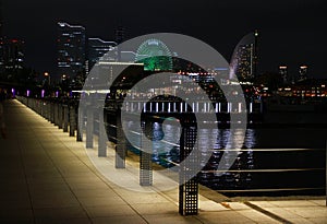 Night view of Japanese Yokohama Port