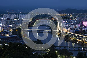 The night view of Jeollanam-do, Korea