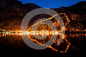 Night view on Kotor