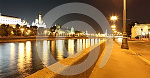 Night view of the Kremlin, Moscow, Russia--the most popular view of Moscow