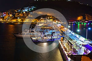 Night view of Kusadasi Turkey