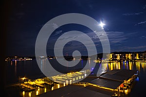 Night View of the Lake of the Ozarks in Missouri