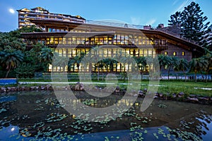 Night view of library in beitou, taipei, taiwan