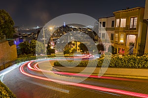 Night View of Lombard Street