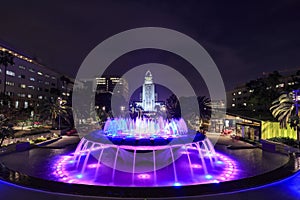 Night view of Los Angeles City Hall