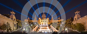 Night view of Magic Fountain in Barcelona