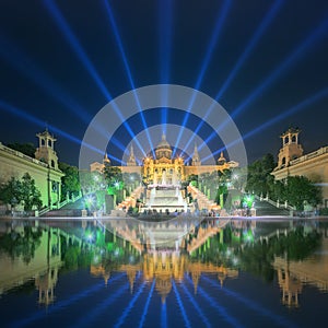 Night view of Magic Fountain in Barcelona