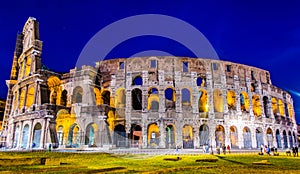 night view of majestic colloseum in rome....IMAGE