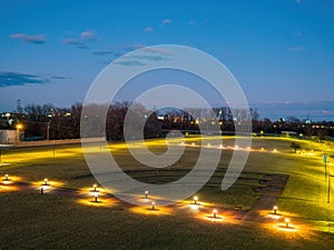 Night view of the Malcolm W. Martin Memorial Park photo