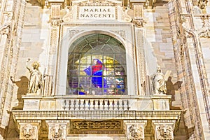 Night view of Milan Cathedral or Duomo di Milano