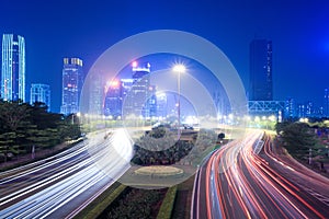 Night view of modern city