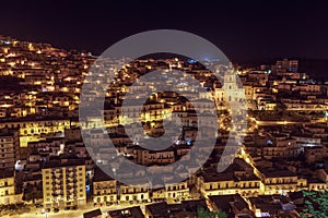 Night view of Modica