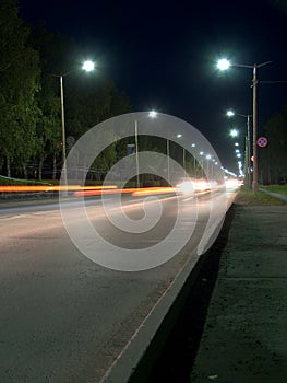 The night view of Morskoi avenue