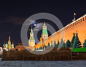 Night view of Moscow near the Kremlin