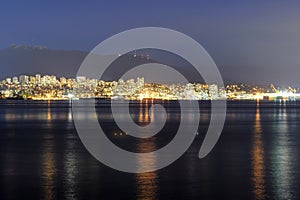 Night view of North Vancouver