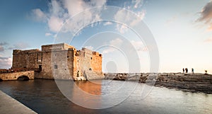 Night view of the Paphos Castle