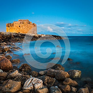 Night view of the Paphos Castle