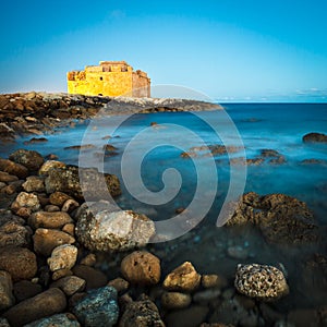 Night view of the Paphos Castle