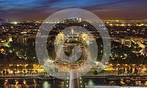 Night View of Paris from the Eiffel Tower