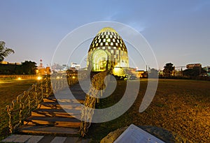 Night view of park in chiayi