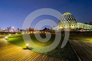 Night view of park in chiayi