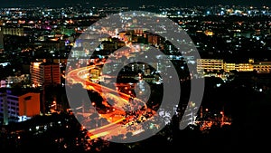 Night view of Pattaya city, Thailand