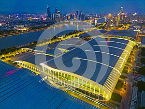 Night View of Pazhou International Convention and Exhibition Center Exhibition Hall