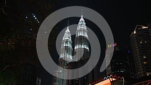 Night View Of Petronas Twin Towers, KL, Malaysia