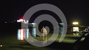 Night view of river narmada in jabalpur, madhya pradesh , India