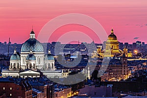 Night view of Saint-Petersburg