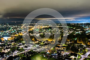Night View at Sandefjord city from Mokollen photo