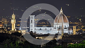 Night view of Santa Maria Del Fiore in Florence