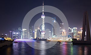 Night View of Shanghai with Pearl Tower