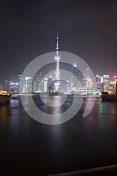 Night View of Shanghai with Pearl Tower