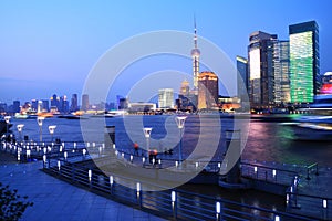 Night view of Shanghai urban landscapes