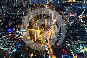 Night view of Shenzhen city, Guangdong Province, China