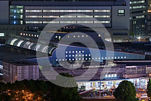 Night view of Shinagawa Station in Tokyo, Japan