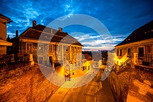 Night view on Sibiu city