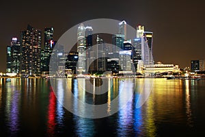 Night view of singapore river