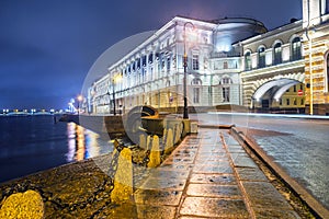 Night view of St. Petersburg, Russia